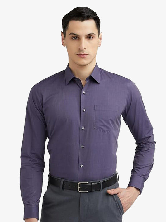 Vertical Striped Mandarin Collar Standard Cotton Casual Shirt
